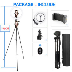 10‘’ Photo Ring light Led Selfie Ring Light Phone Remote Control Lamp Photography Lighting With 3366 Tripod Stand Holder
