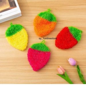 Strawberry polyester yarn dish cloth