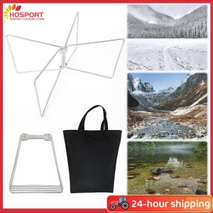 【HOSPORT】Camping Foldable Metal Stand Carbon Steel Aluminum Alloy Box Stand Outdoor Storage Boxes Shelves for Travel Cooking