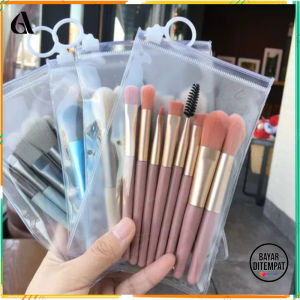 ALENADAY - Kuas Mekap 1 Set Murah 8 Pcs Brush Make up Halus Lembut Alat Kecantikan Free Pouch TMW02