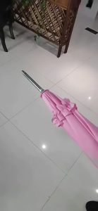 ร่มด้ามจับร่มกันแดดยาวแบบกอธิคโลลิตัสร่มลูกไม้เจ้าหญิงน่ารักร่มขนาดใหญ่แบบกึ่งอัตโนมัติ