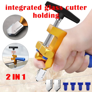 2 In 1 Professional High-Strength Glass Tile Cutter Tool Set Multi-Function Portable Opener Home Tile Cutter Diamond Cutting Hand Tools Glass cutter With Complete accessories