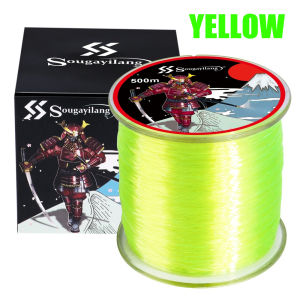 Senar Pancing Nilon 500M 7-38LB 6 Warna Tali Pancing Nilon Transparan Fluorokarbon Senar Pancing Karper