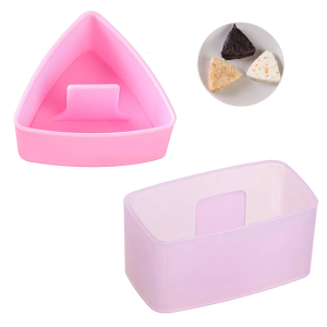 2pcs Rice Press Mold Set for Bentos Box Preparation Triangle/Rectangular Onigiri Mould Sushi Maker Kitchen Tool