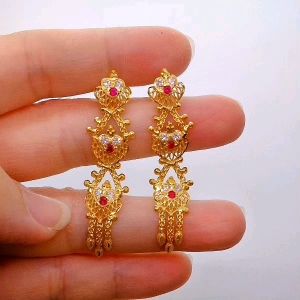 Subang Gantung Skru Design Indian Emas 916 Yon Hing