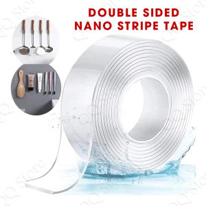 Double Sided Tape Super Strong Extra Strong Sticky Tape Nano Tape Multifunction Double Sided Adhesive Traceless Washable Removable Tape Waterproof Pelekat Dinding Kuat Gam [F32]