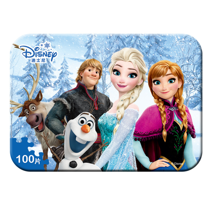 100pcs Wooden Jigsaw Puzzle with Storage Box [ Disney Frozen 3604] Kid ...