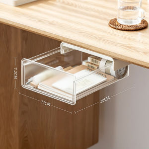 Under-Desk Hidden Drawer Organizer Self-Adhesive Stationery Storage Invisible Space-Saver- FUNKY.sg