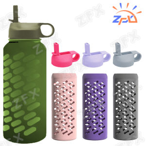Tumbler Cap with Straw for Aquaflask Accessories Hydroflask Lid Full Wrap Cover Wide Mouth Bottle CIVAGO 22 32 40 oz