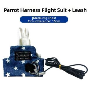 AODDO Cao bồi Dây Dắt Bay Cho Vẹt có dây xích Nhẹ Bộ đồ bay cho vẹt Di động Thoải mái Áo vest Parrot Dành cho huấn luyện chim yến bay ngoài trời