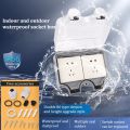 LSG IP66 waterproof dustproof weatherproof 86/146 type socket box, Utility box, Without socket switch, external installation locking, indoor and outdoor waterproof box. 