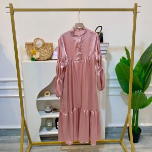 Ghaudens - Long Dress Aliyaah Silky 6767-3/4 - Midi Maxi Busui Bumil Jumbo