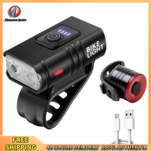 Winnereco LED Bike Front Light with Tail Light for Increased Safety and Visibility During Nighttime Cycling