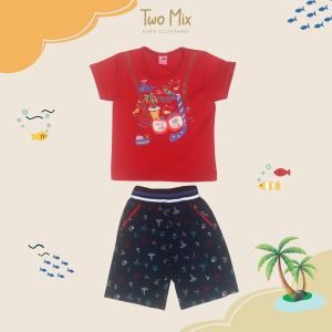 Setelan Kaos Anak Laki Pria Celana Stretch 1-12 Tahun 4199
