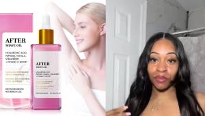 After Shave Oil - Strawberry & Vanilla Scent New Formula for Women Smooth Skin Prevents Ingrown Hairs & Dryness Soft Serve Hydration for All Skin Types (1)