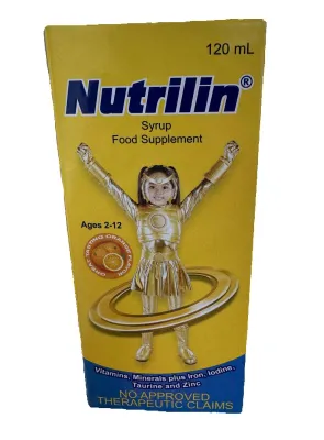 Nutrilin Syrup Food Supplement Vitamins Mineral plus Iron Iodine Taurine and Zinc
