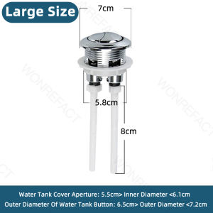 Bathroom Toilet Tank Accessories Toilet Button Inlet Valve Accessories Toilet Double Flush Valve Universal