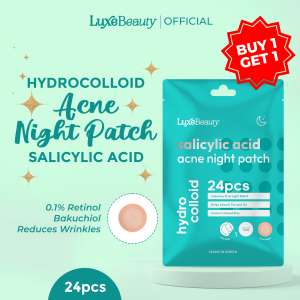 Luxe Beauty BUY 1 GET 1 Salicylic Acid Acne Night Hydrocolloid Patch 24pcs