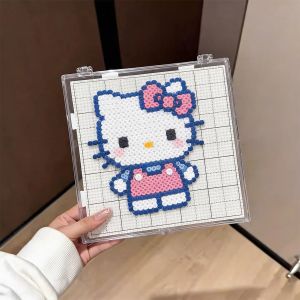 Perler Beads Pause Box Semi-finished Product Protection Hama Beads Display Box Semi-finished Product Storage Box 狂摇不撒豆!拼豆暂停盒防撒豆