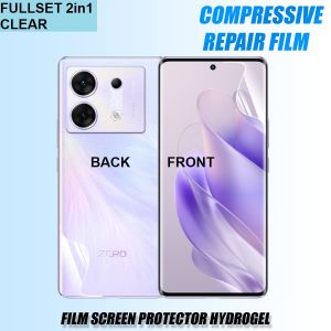 ( 2in1) FULLSET CLEAR BENING FRONT AND BACK INFINIX ZERO 30 5G ZERO 30 5G ZERO 5G 2023 ANTI GORES PLASTIK HYDROGEL DEPAN LAYAR DAN BELAKANG