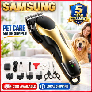 SAMSUNG Professional Pet Cat Dog Hair Clipper USB Professional Rechargeable Pet Cat Dog Hair Razor Trimmer Grooming Kit Electrical Clipper Pet Low-noise Electrical Shaver Set