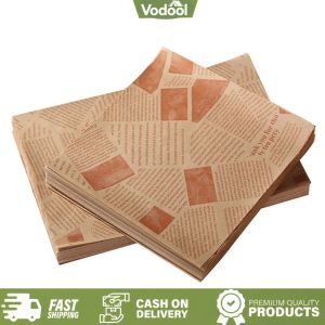 [VSC] 500Pcs Basket Liners Food Picnic Paper Sheets 25x25cm Sandwich Wrapping Papers for Sandwich Burger Greaseproof Food