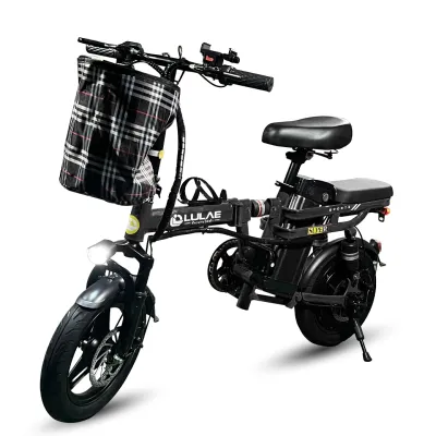 รถไฟฟ้าผู้ใหญ่จักรยานไฟฟ้า LULAE V5s Electric Bicycle ใช้พลังงานแบตเตอรี่ 36V12A รถจักรยานไฟฟ้า น้ำหนักเบา รถไฟฟ้าพับได้ มอเตอร์เงียบ 350W