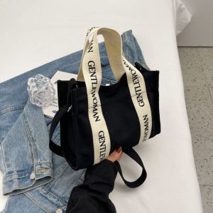 COLOO Printing Gentlewoman Canvas Bag Print Thai Print Messenger Bag Portable Shoulder Bag Letter Tote Bag Women
