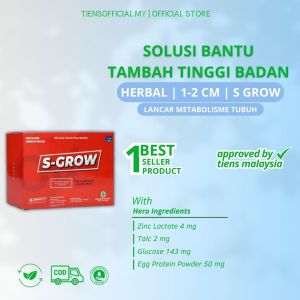 S Grow Susu Calsium Supplement Ubat Sakit Lutut Dan Sendi Ubat Tinggi Badan Height Increase Zinc Supplement For Men And Woman Height Growth Supplement