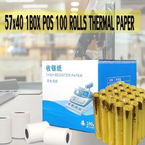 100 rolls 57x40mm Thermal Paper for POS receipt Thermal printers cash (10m)