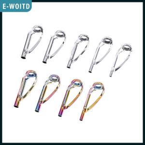 E-WOITD  1pc Sliver Rainbow Top Tip Guide Ring Free of Tangle for Spinning Casting Fishing Rod