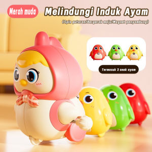HAHA TOY Bebek Mainan Bayi Interaktif Goyang & Ayam Bergerak untuk Latihan Magnet Anak 0-3 Tahun