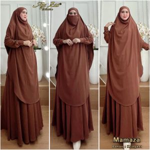 Gamis Syari Bahan Crinkle Airflow Kode - MAMAZA