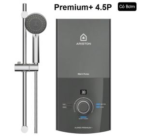 Máy nước nóng trực tiếp Ariston Aures Premium+ 4.5P Có Bơm Aures Premium+ 4.5 Không bơm hiện thị nhiệt độ tiệt kiệm điện chổng bỏng thông minh
