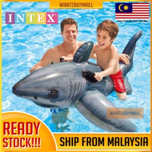 INTEX 57525 Shark Inflatable Float Swimming Pool Toy Swimming Floats Swim Ring Terapung Pelampung Kolam 大白鲨玩具充气浮标游泳池浮排泳圈