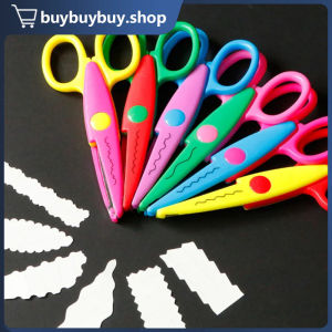 6pcs/set Colorful Craft Scissors DIY Childrens Manual Scissors Plastic Handle Household For Cuting