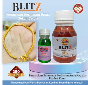 BLITZ Pembersih Perhiasan Emas 24 Perak Aksesoris Tembaga Sekali Celup