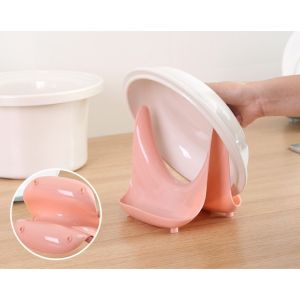 Kitchen Pot Pan Cover Lid Shell Stand Holder PP Chopping Block Storage Rack