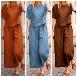 FREE GIFT FREE SHIPPING COD Short  Sleeves Top Blouse and Wide Leg Pants Terno Set    - xs to slim large - classy and elegant - timeless classic  - timeless piece - casual office or party - classic piece - super kapal ng tela - hindi kayo magsisi - our