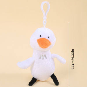 Móc khóa nhồi bông cute móc khóa hình vịt đeo khăn dễ thương kích thước 15cm BZ050