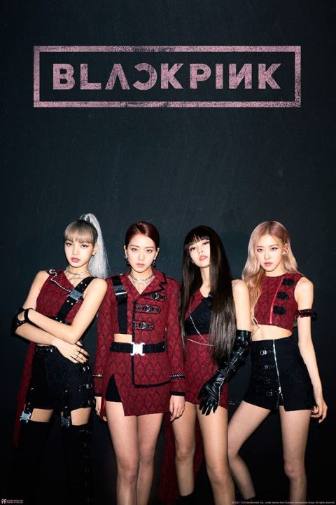 High Quality Canvas Art Blackpink Poster Mercise Red and Black Outfits ...