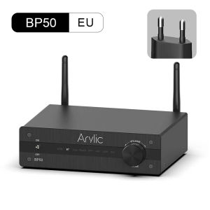 Arylic BP50 Bluetooth Stereo aptx HD Audio Preamplifier Receiver 2.1 Channel Mini Class D Integrated Amp for Home Speakers