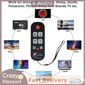 ซื้อ 1 ชิ้นลด 10 บาท A-TV10รีโมททีวีควบคุมสากล รีโมทคอนโทรลกันน้ำที่เรียบง่ายพร้อมไฟ LED สำหรับทีวีทุกรุ่น