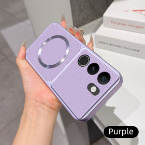 Casing for VIVO S17 V2283A V2284A S17T V29pro S17 PRO s17pro V2250 V29 PRO V2251 Matte leather case with charging magnetic ring anti drop and shockproof phone case