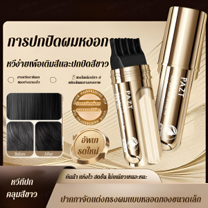 ดินสอย้อมผมชั่วคราว 20 มล. พร้อมแปรงคลุมผมขาว ย้อมเร็ว ไม่ซีดจาง แท่งย้อมผม