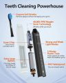 Electric Toothbrush for Adults, Sonic Toothbrush with 3 Intensity Levels & 5 Modes, One Charge for 90 Days, Rechargeable Electric Toothbrush with 6 Toothbr. 