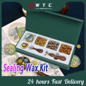 Fast Delivery Retro European Flower Fire Paint Seal Wax Stamp Set