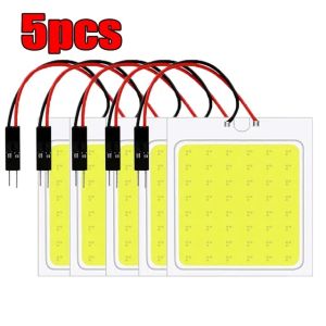 10PCS Car Interior Accessories 48 SMD T10 4W 12V COB Car Interior Panel LED Lights Lamp Bulb Car Dome Light Car Panel