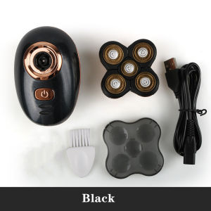 Hengfa Lina 5 Heads Electric Shaver Men Head Polish Hair Trimmer USB Rechargeable Washable 4D Floating Shaving Machine Wet & Dry Razors