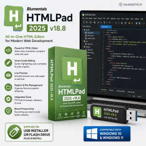 Blumentals HTMLPad 2025 v18.8 USB SOFTWARE Installer – Plug & Install | FULL VERSION | Perpetual | No CD Drive Needed | Windows Compatible | Fast & Easy Setup | No Internet Required | COMES IN A USB FLASDRIVE | USB | FLASHDRIVE